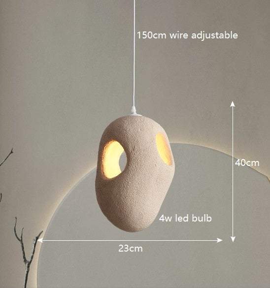 Japanese Wabi-Sabi Lamp - Nordic LED Art Style Hanging Lamp
