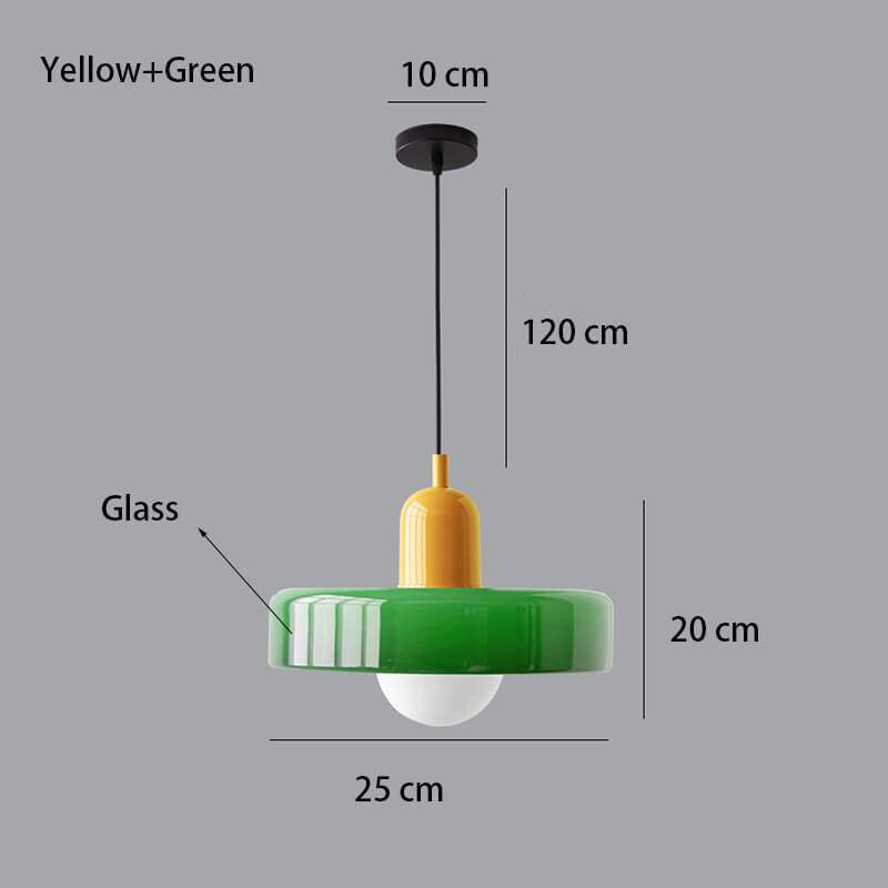 Nordic Glass Pendant Light Single Head Lamp - Candy Color