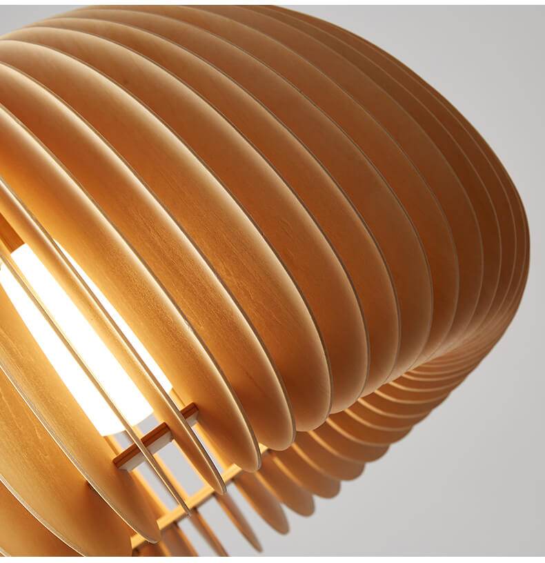 Wood birdcage Pendant Light - Japanese Style Retro Wooden Lamp