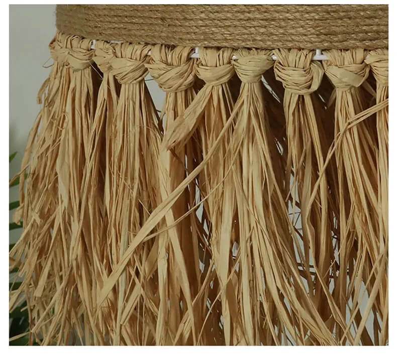Retro Woven Wabi Sabi Rattan Pendant Light - Hemp Rope Chandelier