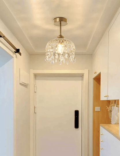 Floral Ceiling Lamp - Luxury Scandinavian Vintage Brass Lamp - Neoclassical Lighting