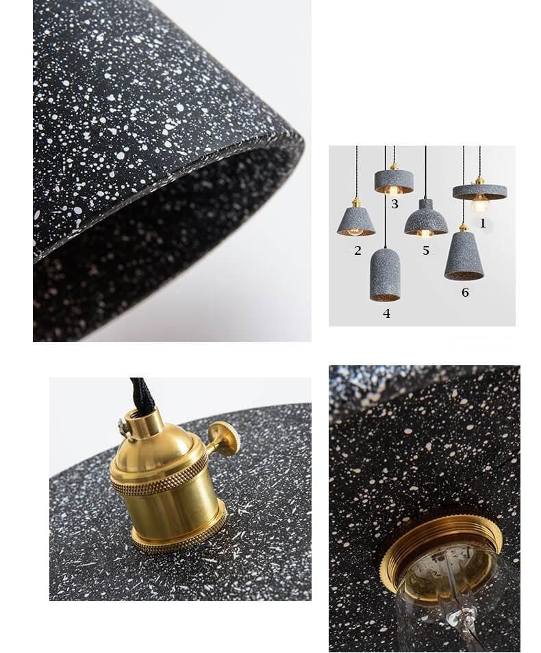 Cement Pendant Lamp - Loft Industrial Style Pendant Lights Fixtures - Kitchen Island Hanging Light