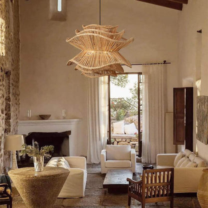 Creative Multi-level Rattan Lamp - New Design Flower Wicker Light Shade