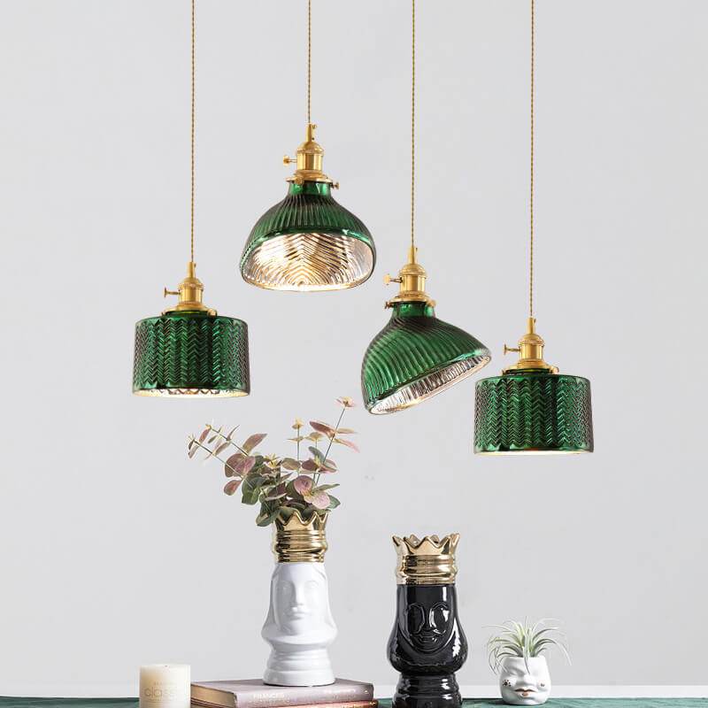 Nordic Light Emerald Green Chandelier LED - Minimalist Glass Light - Wall Light Fixtures