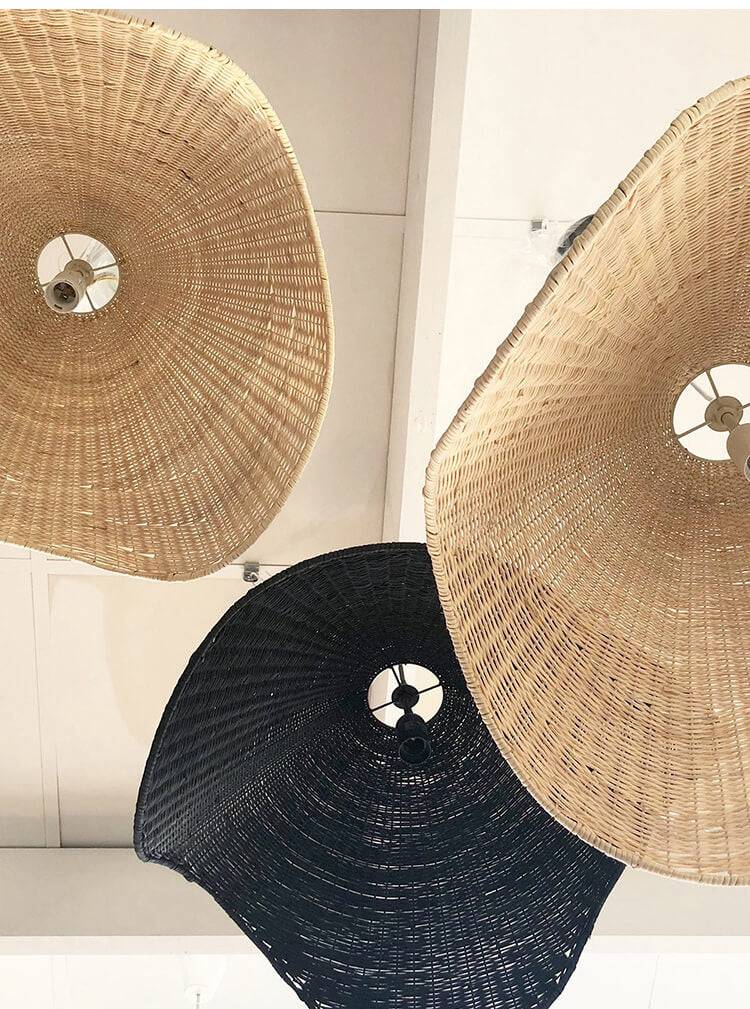 Hand-woven Special-shaped Rattan Chandeliers - Simple Decorative Wicker Light Shade