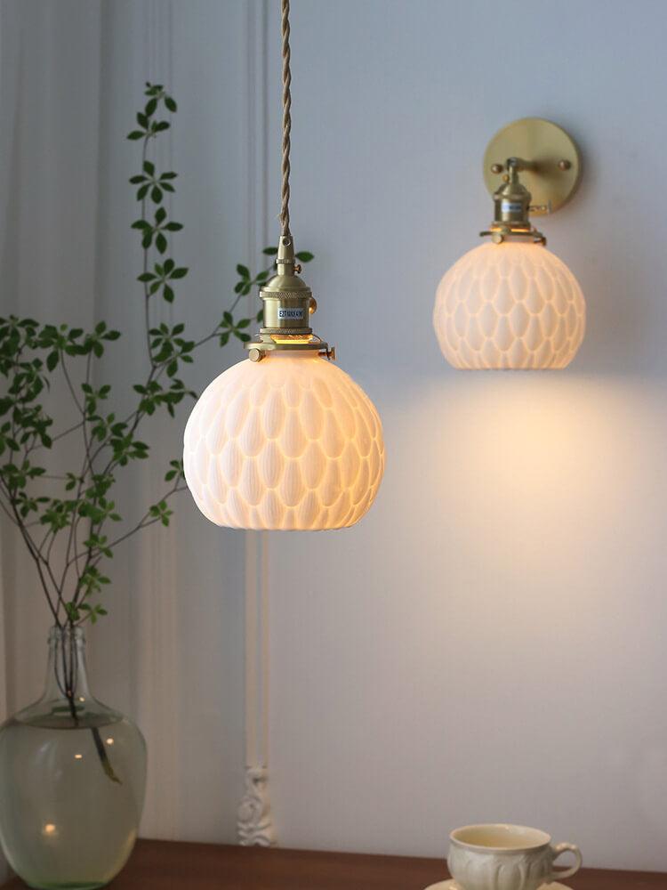 Japanese Handmade Ceramic Pendant Lamp - Ceramic Wall Lamp