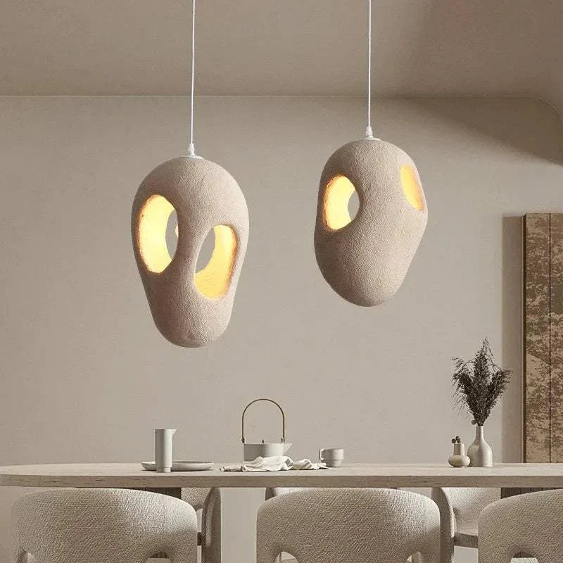 Japanese Wabi-Sabi Lamp - Nordic LED Art Style Hanging Lamp