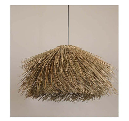 Japanese Wabi Sabi Chandelier - Retro Hand Woven Rattan Led Lampshade