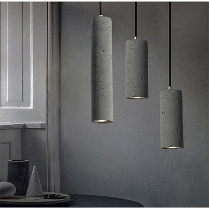 Modern Retro Grey Concrete Pendant Light  - Loft Vintage Concrete Hanging Light