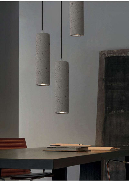 Modern Retro Grey Concrete Pendant Light  - Loft Vintage Concrete Hanging Light