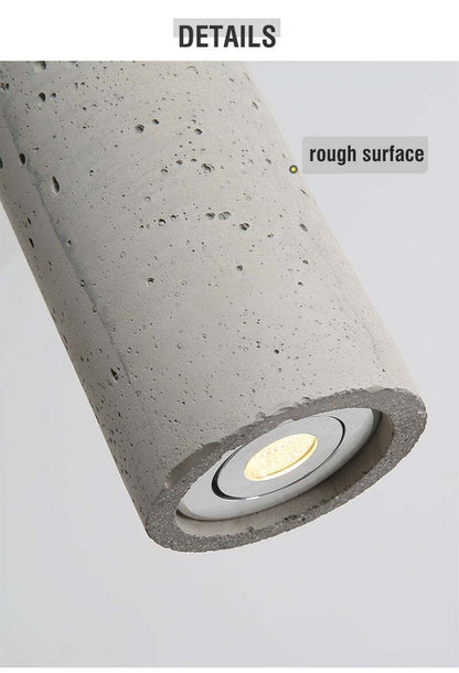 Modern Retro Grey Concrete Pendant Light  - Loft Vintage Concrete Hanging Light