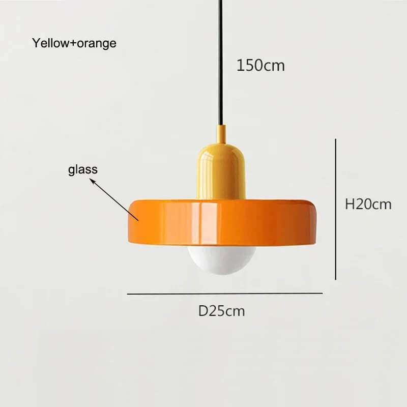 Nordic Glass Pendant Light Single Head Lamp - Candy Color