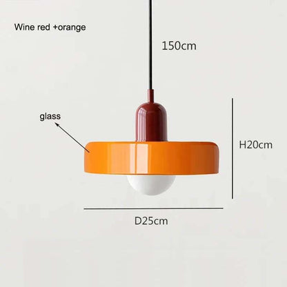Nordic Glass Pendant Light Single Head Lamp - Candy Color
