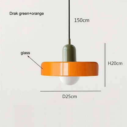 Nordic Glass Pendant Light Single Head Lamp - Candy Color