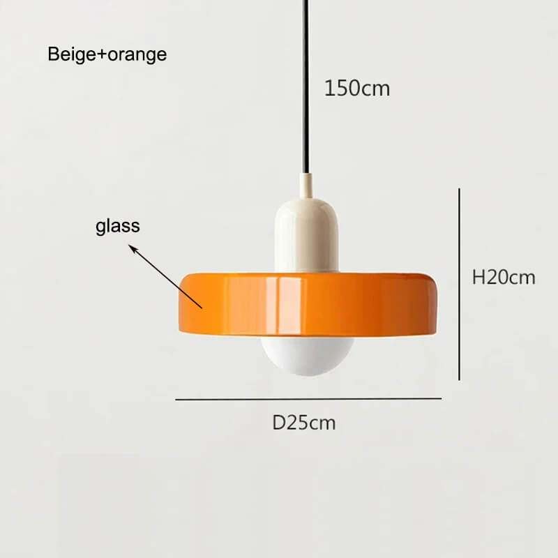 Nordic Glass Pendant Light Single Head Lamp - Candy Color