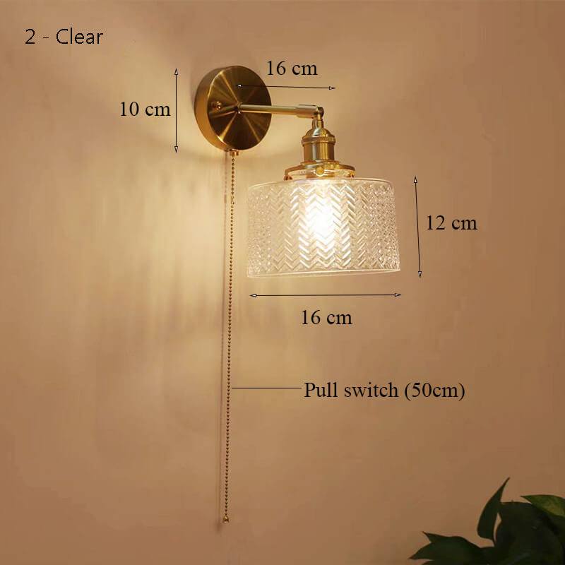 Nordic Wall Glass Lamp LED - Clear Glass Wall Light - Wall Light Fixtures