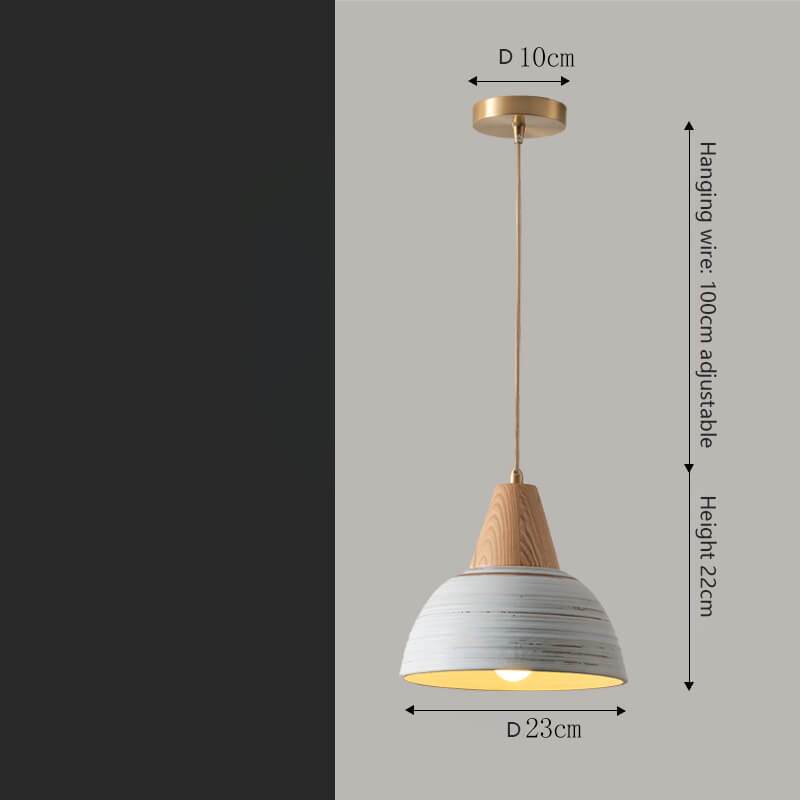 Nordic Wooden Ceramic Pendant Lights - Vintage Fixtures - Handmade Ceramic Pendant Light