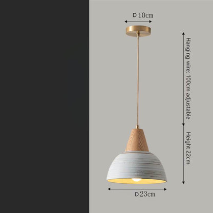 Nordic Wooden Ceramic Pendant Lights - Vintage Fixtures - Handmade Ceramic Pendant Light