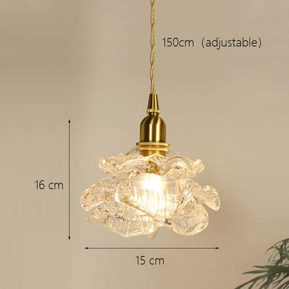 Rose Glass Chandelier - Luxury Glass Pendant Light/ Milk Glass Pendant Light