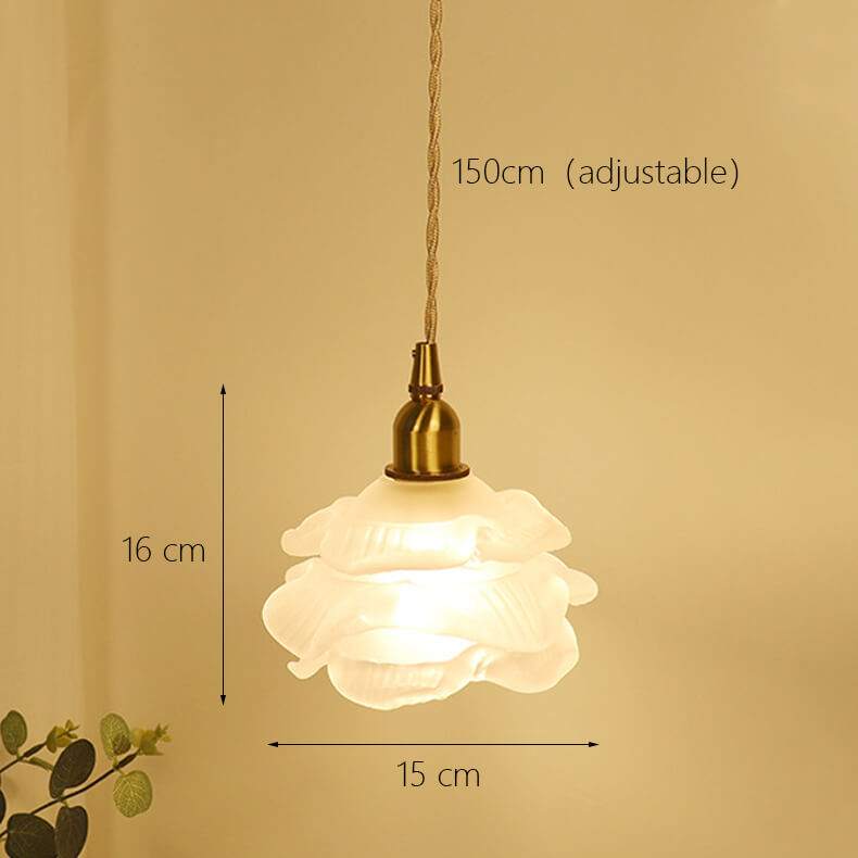 Rose Glass Chandelier - Luxury Glass Pendant Light/ Milk Glass Pendant Light