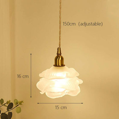 Rose Glass Chandelier - Luxury Glass Pendant Light/ Milk Glass Pendant Light