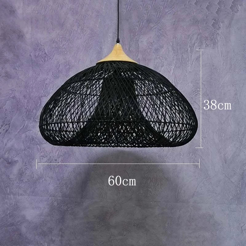 Southeast Asian Vintage Pendant Lights - Rattan Hanging Lamps