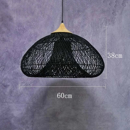 Southeast Asian Vintage Pendant Lights - Rattan Hanging Lamps