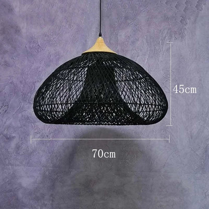 Southeast Asian Vintage Pendant Lights - Rattan Hanging Lamps