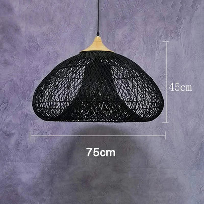 Southeast Asian Vintage Pendant Lights - Rattan Hanging Lamps