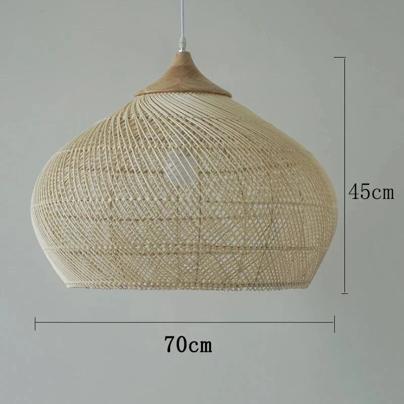 Southeast Asian Vintage Pendant Lights - Rattan Hanging Lamps