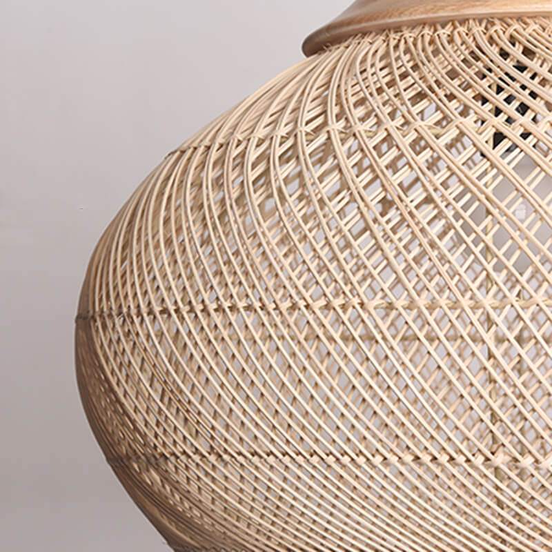 Southeast Asian Vintage Pendant Lights - Rattan Hanging Lamps