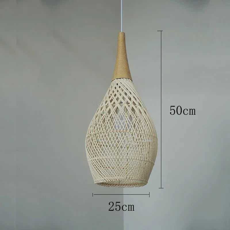 Southeast Asian Vintage Pendant Lights - Rattan Hanging Lamps