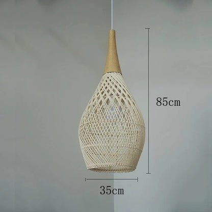 Southeast Asian Vintage Pendant Lights - Rattan Hanging Lamps