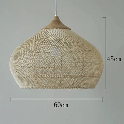 Southeast Asian Vintage Pendant Lights - Rattan Hanging Lamps