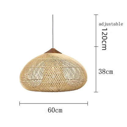 Southeast Asian Vintage Pendant Lights - Rattan Hanging Lamps