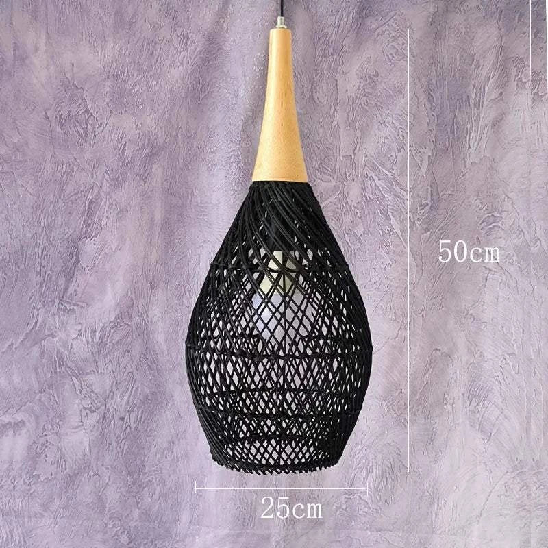 Southeast Asian Vintage Pendant Lights - Rattan Hanging Lamps