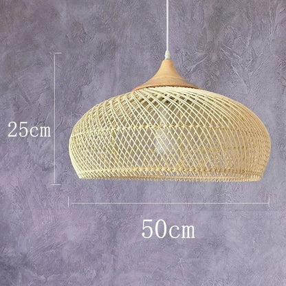 Southeast Asian Vintage Pendant Lights - Rattan Hanging Lamps