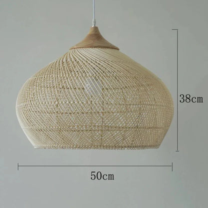 Southeast Asian Vintage Pendant Lights - Rattan Hanging Lamps