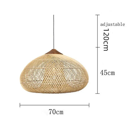 Southeast Asian Vintage Pendant Lights - Rattan Hanging Lamps