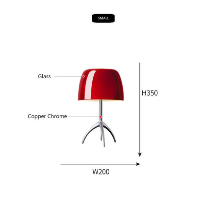Tripod Desk Lamp - Italian Table Lamp in Glass