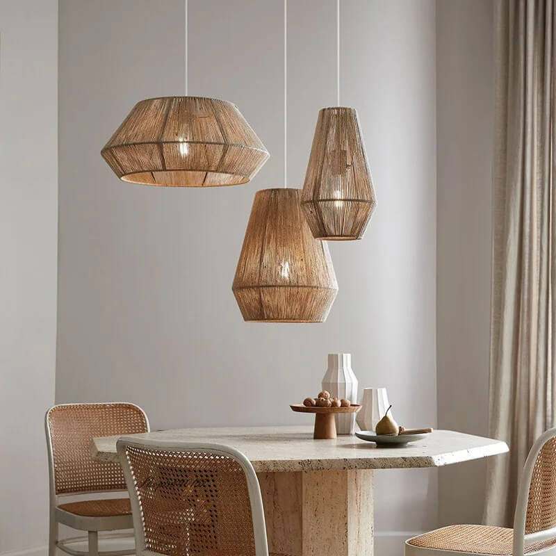 Vintage Hand-woven Hemp Rope Pendant Light - Hemp Rope Light Fixtures
