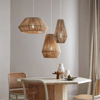 Vintage Hand-woven Hemp Rope Pendant Light - Hemp Rope Light Fixtures