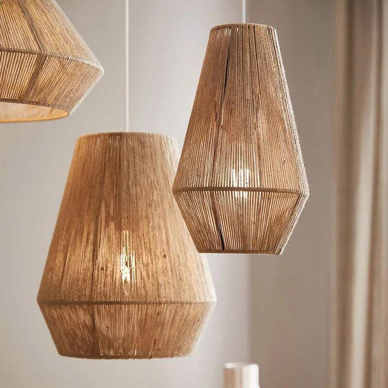 Vintage Hand-woven Hemp Rope Pendant Light - Hemp Rope Light Fixtures