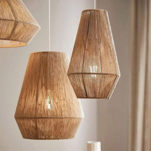Vintage Hand-woven Hemp Rope Pendant Light - Hemp Rope Light Fixtures