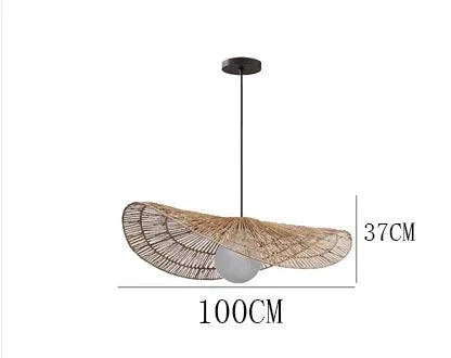 Wabi-Sabi Pendant Lights - Wabi-Sabi Rattan Lamp Double Layered Style