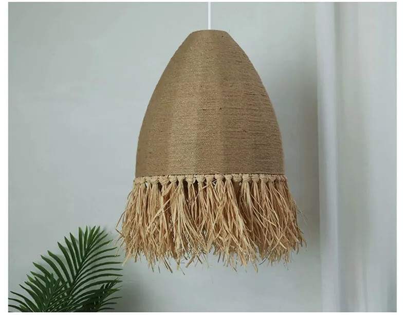 Retro Woven Wabi Sabi Rattan Pendant Light - Hemp Rope Chandelier