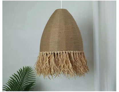 Retro Woven Wabi Sabi Rattan Pendant Light - Hemp Rope Chandelier
