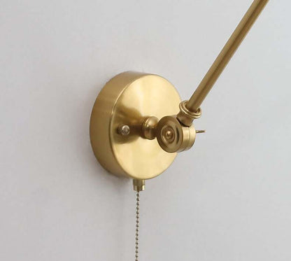 Ceramic Wall Lamp with Copper Swing Long Arm- Swing Arm Wall Lamp Ceramic
